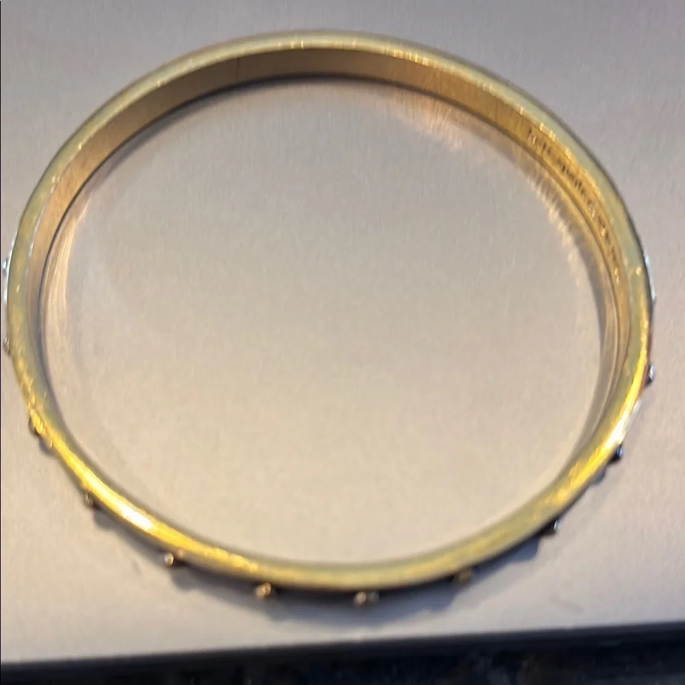 Kate Spade Gold and Black Enamel Studded Bracelet
